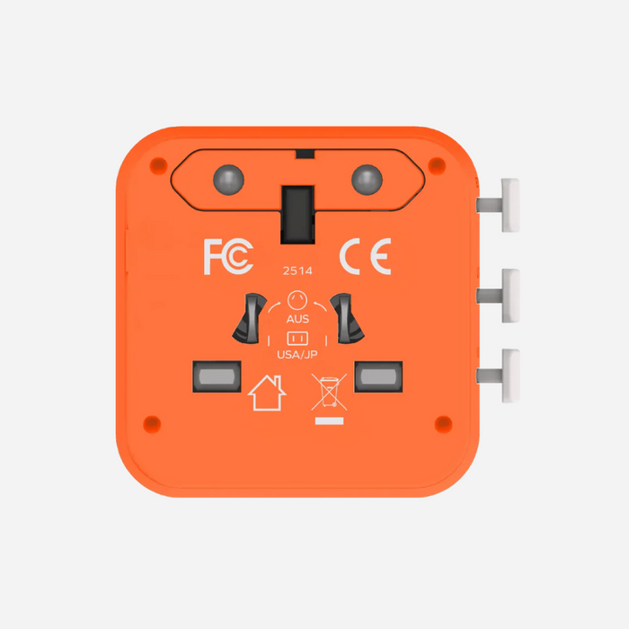 1-World Universal 2-Port USB Travel Charger 20W