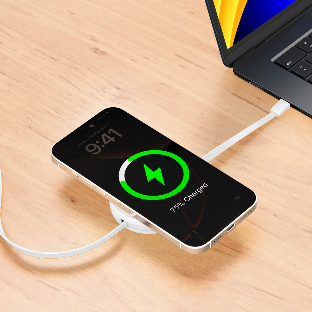 2-IN-1 Retractable Cable with Wireless Charger 60W