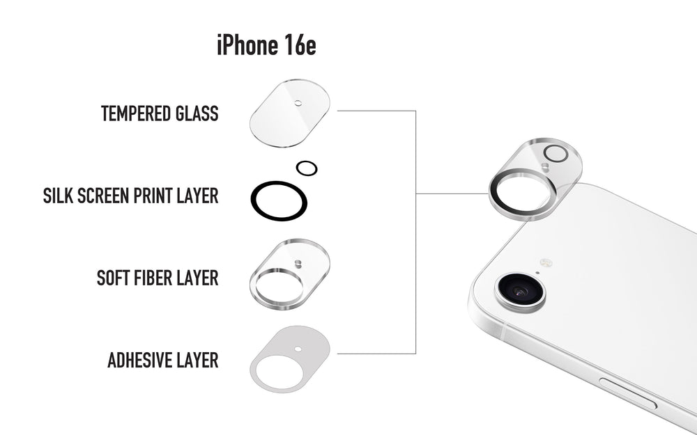 BodyGlass Camera Lens Protector for iPhone 16e
