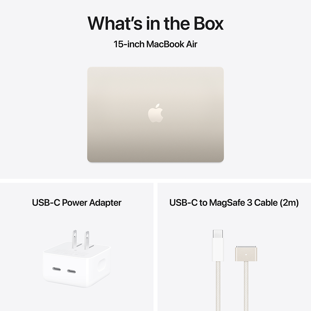 MacBook Air 15-inch 10CPU-10GPU-16GB (M4, Early 2025)