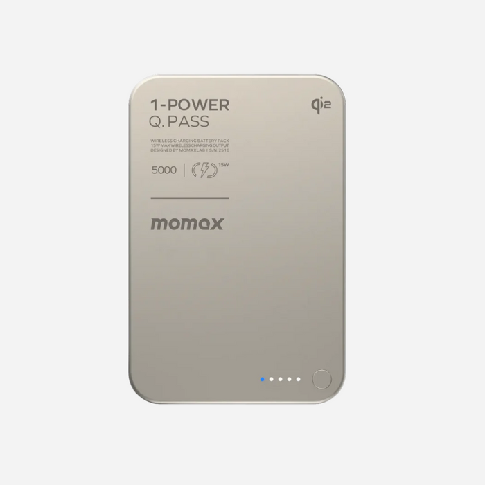 1-Power Q.Pass QI2 Wireless Powerbank 5000mAh