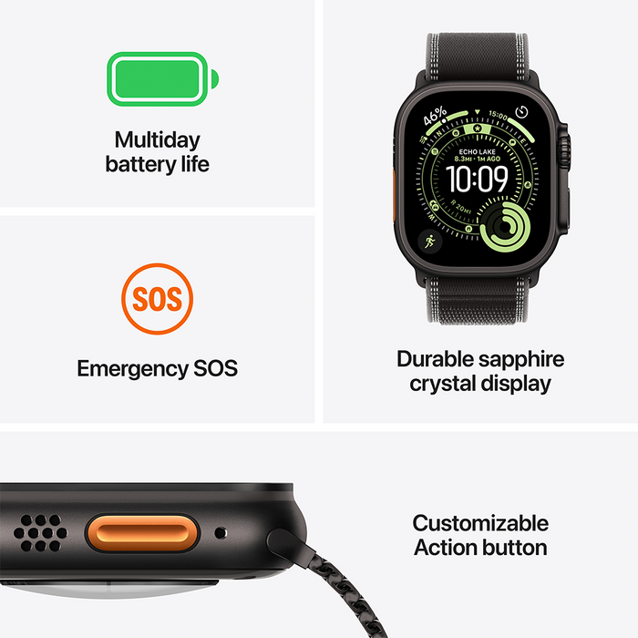 Watch Ultra 3 GPS + Cellular Titanium Case Ocean Band 49mm (Late 2025)