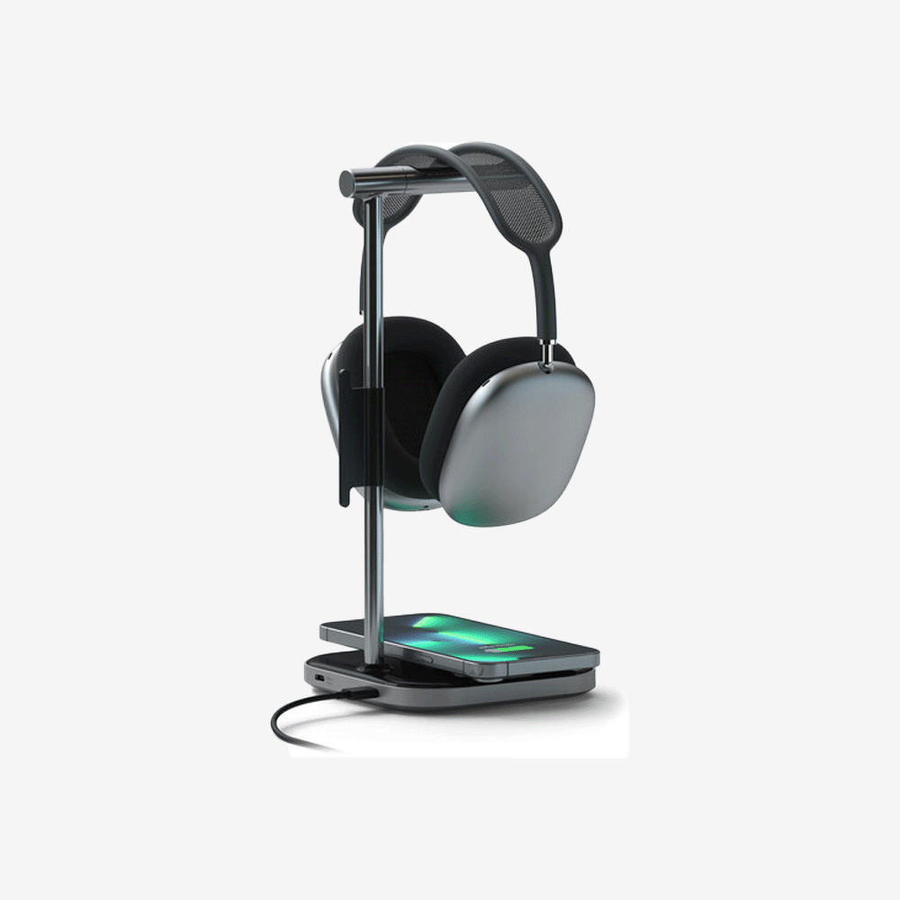 2-in-1 Headphone Stand with Wireless Charger