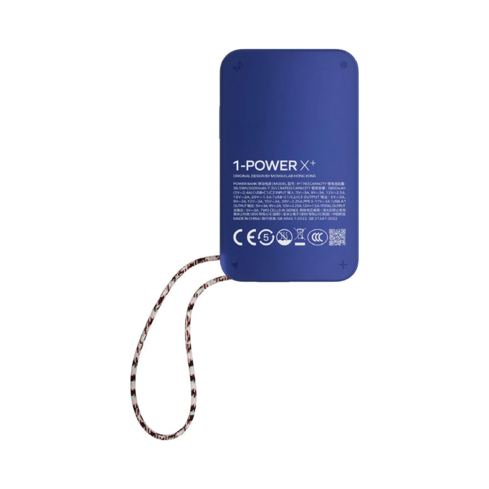 1-Power X⁺ 10000mAh Battery Pack with Dual Built-In USB-C Cables