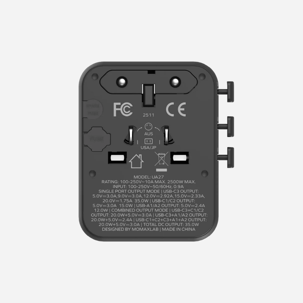 1-World2 5-Port Travel Adaptor 35W