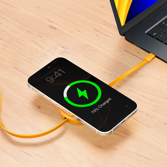 2-IN-1 Retractable Cable with Wireless Charger 60W