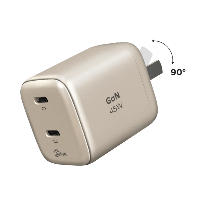 1-Charge 2Port Gan Charger 45W