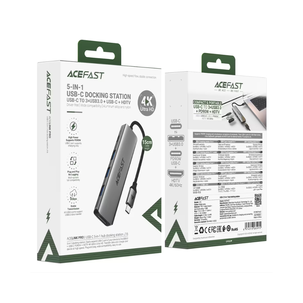 Acelink Pro J16 Type-C Hub 5-in-1 Cable