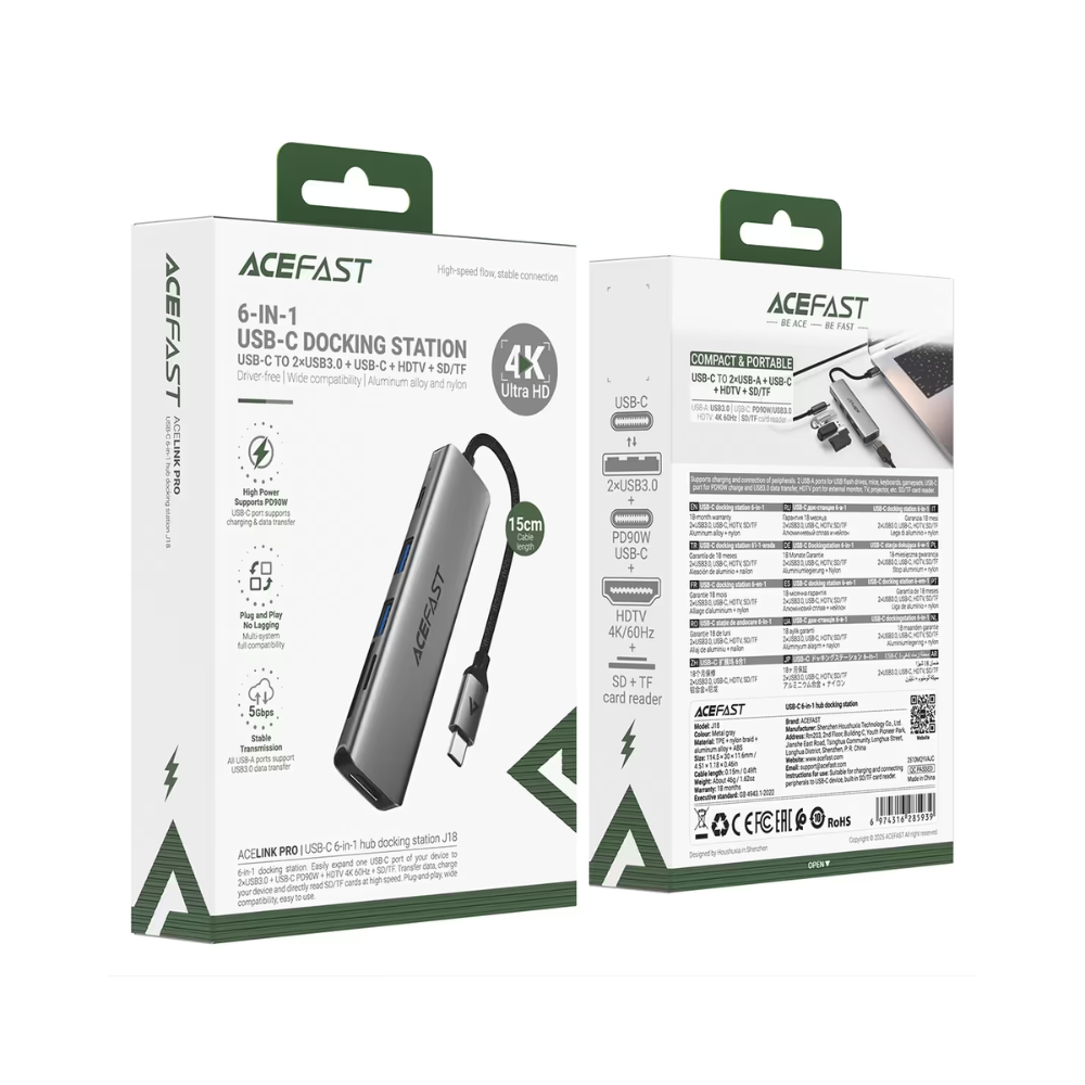 Acelink Pro J18 Type-C Hub 6-in-1