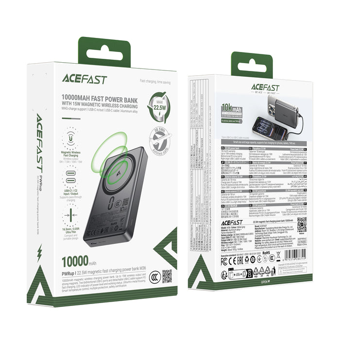 PWRUP M36 Wireless CCC with Cable 22.5W 10000mAh
