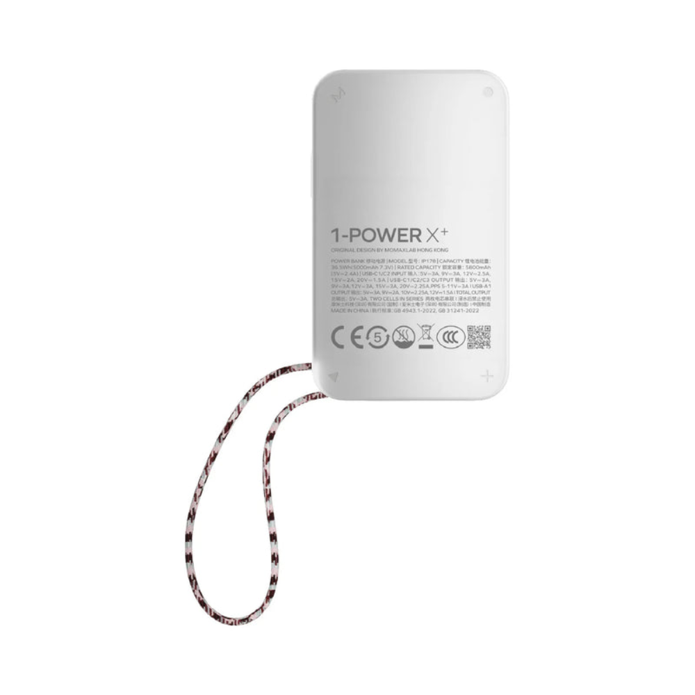 1-Power X⁺ 10000mAh Battery Pack with Dual Built-In USB-C Cables