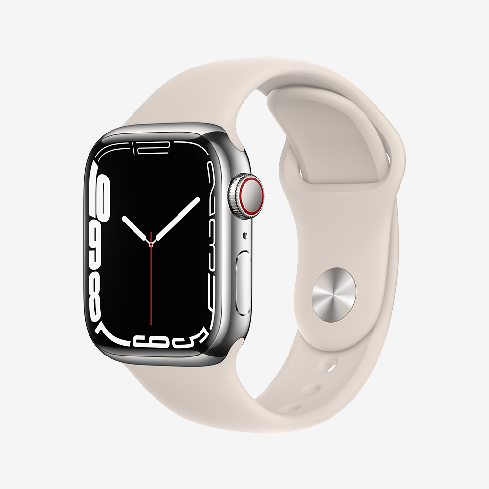 Watch Series 7 GPS + Cellular Stainless Steel Sport Band